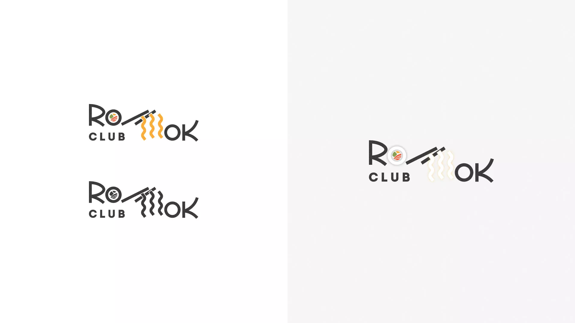 Создание логотипа суши-бара «Roll Wok Club» в Хилоке
