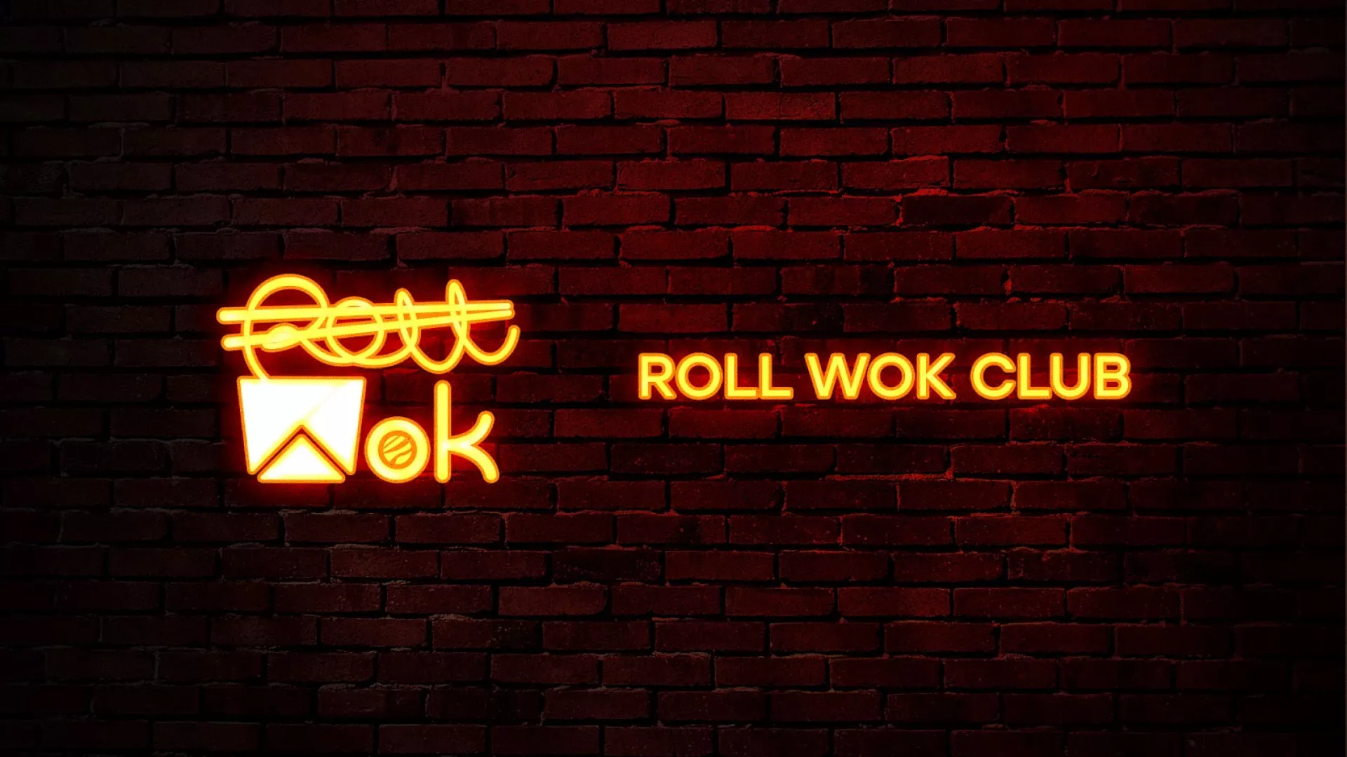 Разработка интерьерной вывески суши-бара «Roll Wok Club» в Хилоке